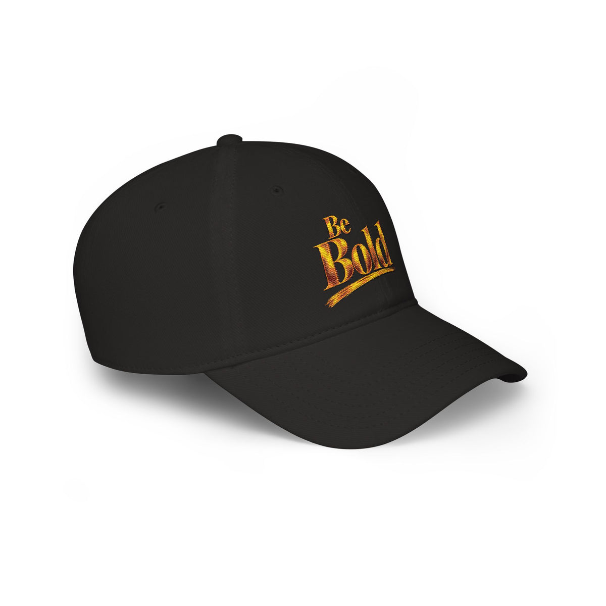Be Bold™ Embroidered Low Profile Baseball Cap-Black