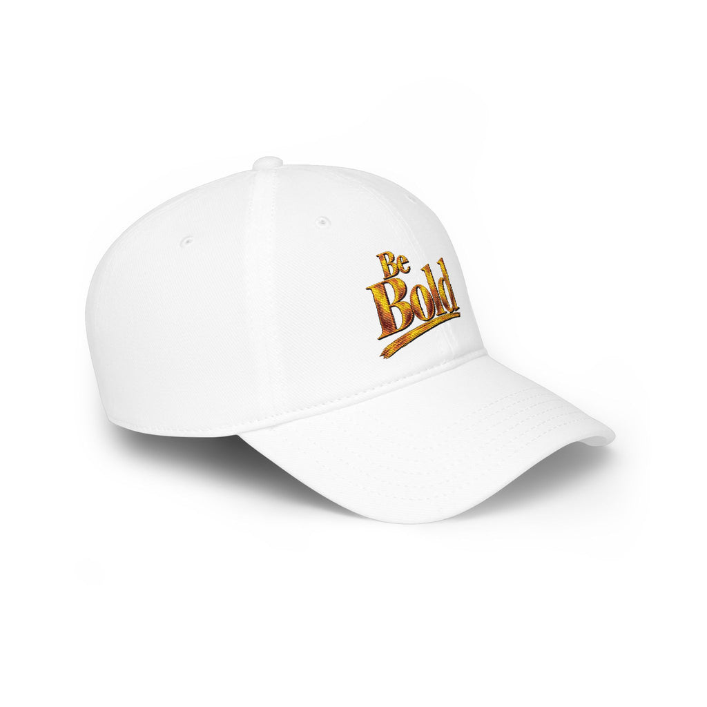 Be Bold™ Embroidered Low Profile Baseball Cap-White