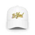 Be You™ Embroidered Low Profile Baseball Cap-White