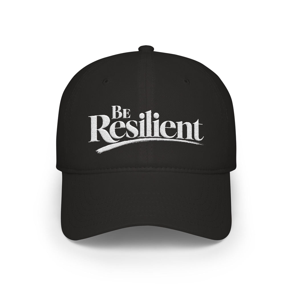 Be Resilient™ Embroidered Low Profile Baseball Cap-Black