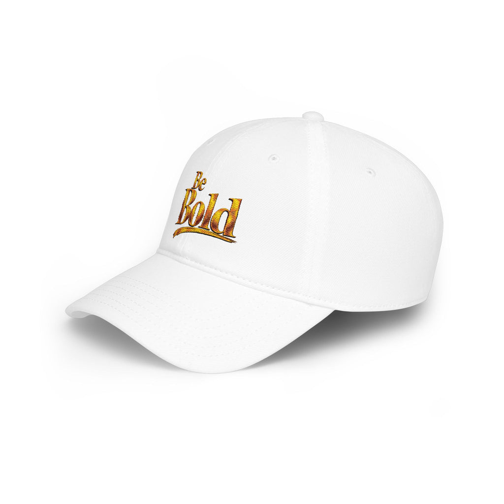 Be Bold™ Embroidered Low Profile Baseball Cap-White