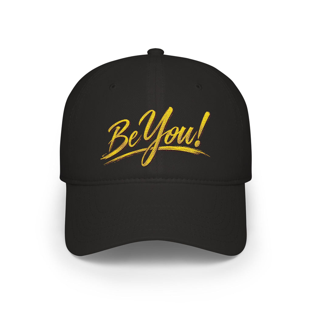 Be You™ Embroidered Low Profile Baseball Cap-Black