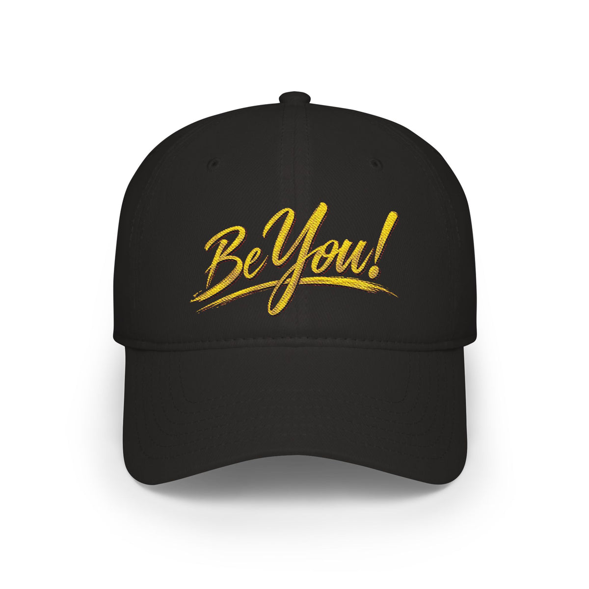 Be You™ Embroidered Low Profile Baseball Cap-Black