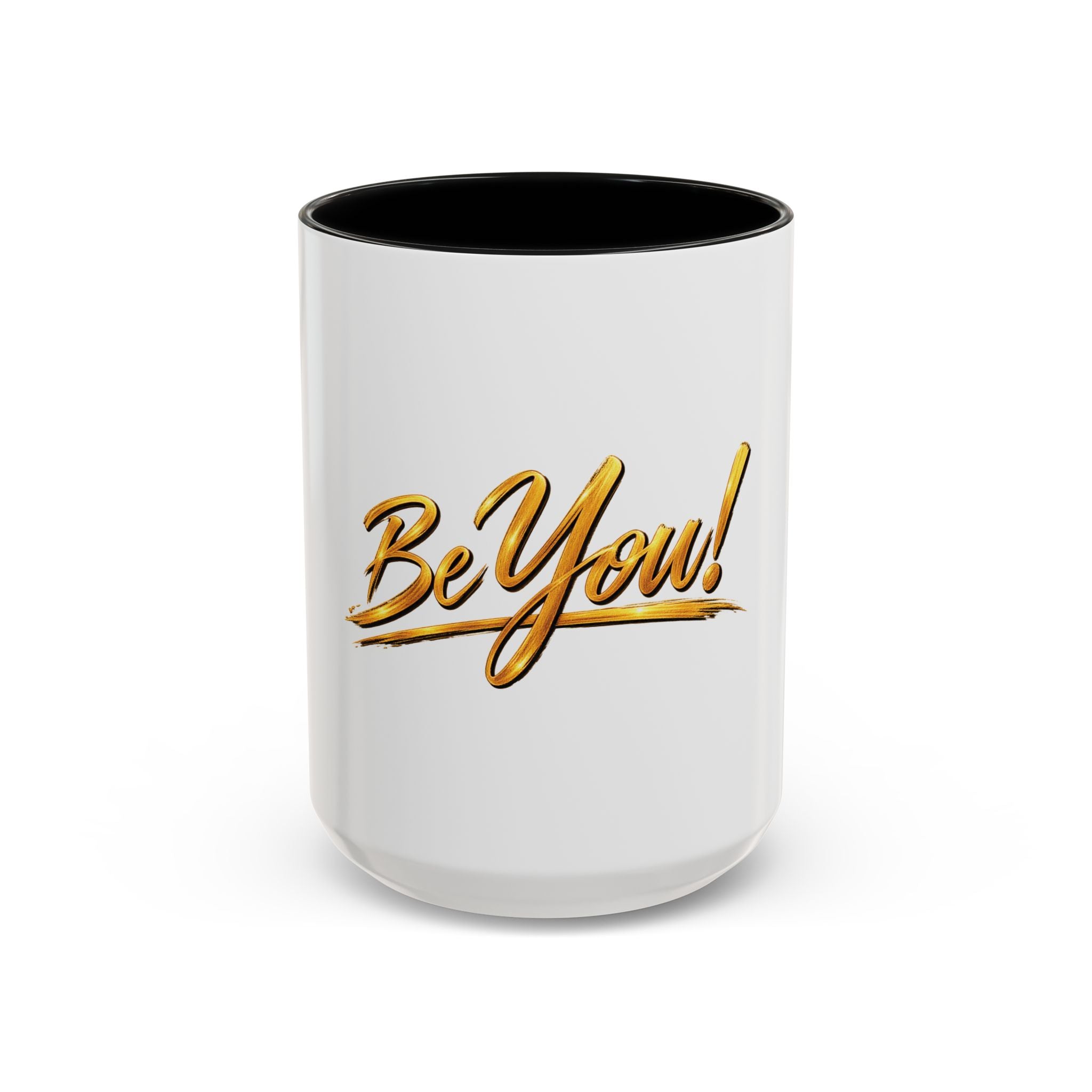 Be You!™ Accent Coffee Mug – Motivational Ceramic Mug (11, 15oz)
