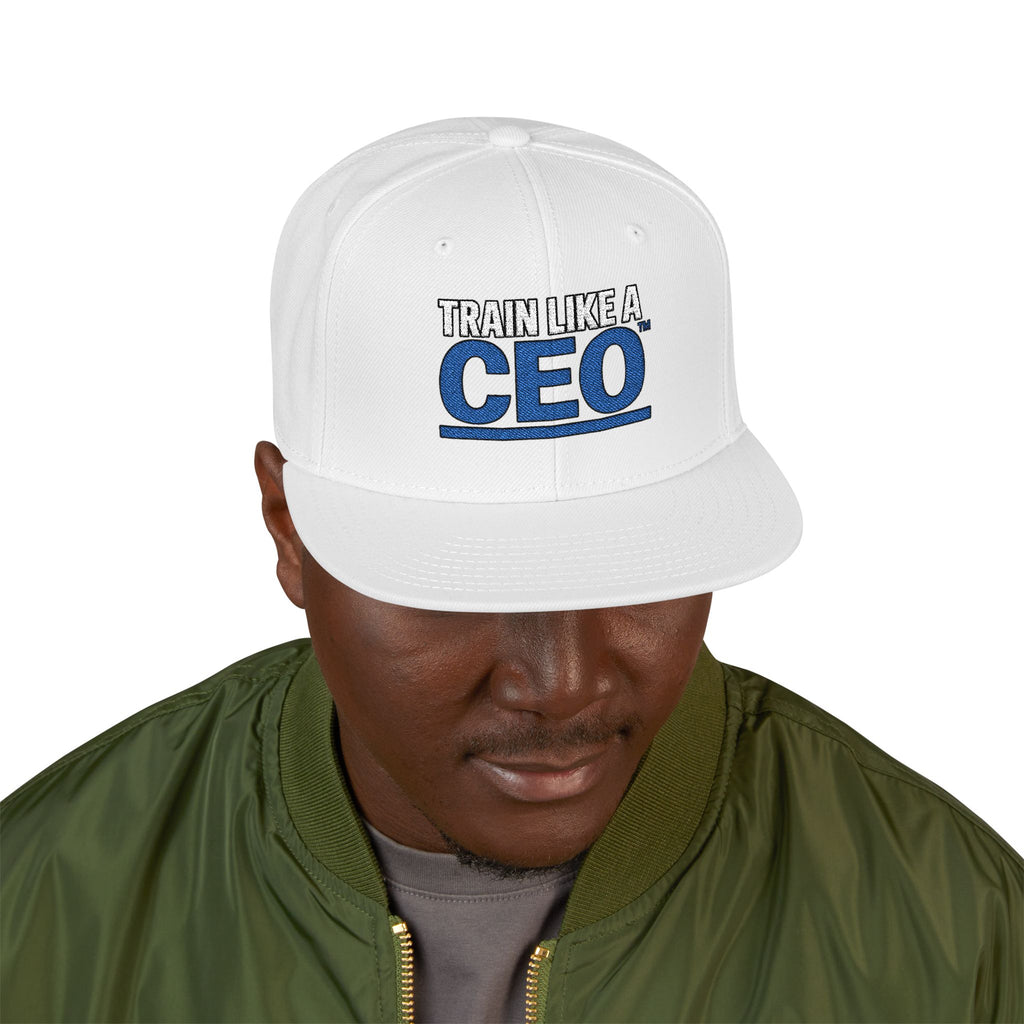 Train Like A CEO™ Embroidered Snapback Hat-Black