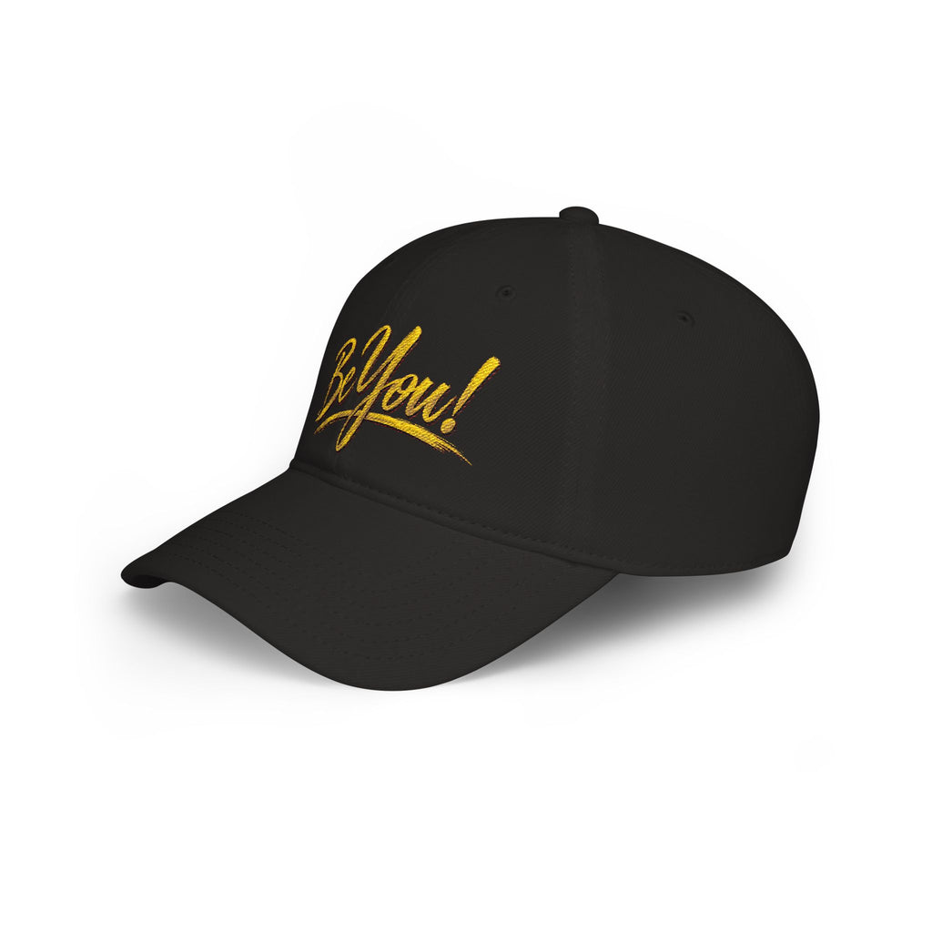Be You™ Embroidered Low Profile Baseball Cap-Black