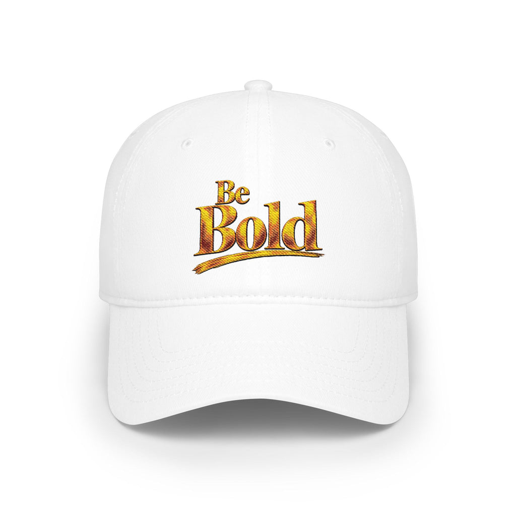Be Bold™ Embroidered Low Profile Baseball Cap-White