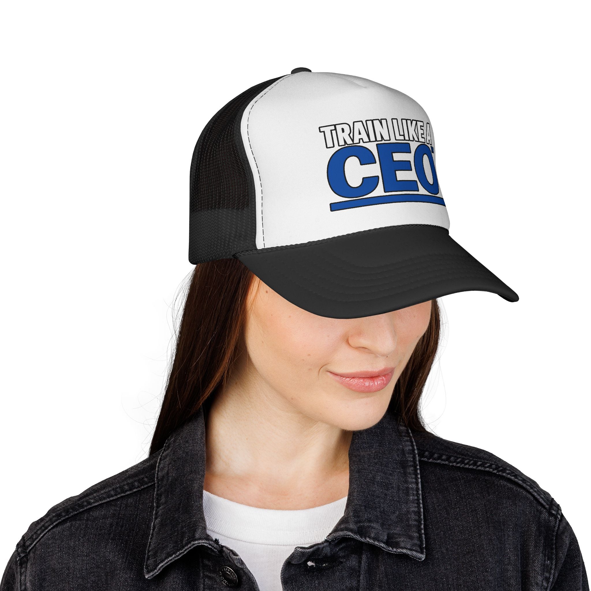 Train Like A CEO™ Trucker Cap-Black/White