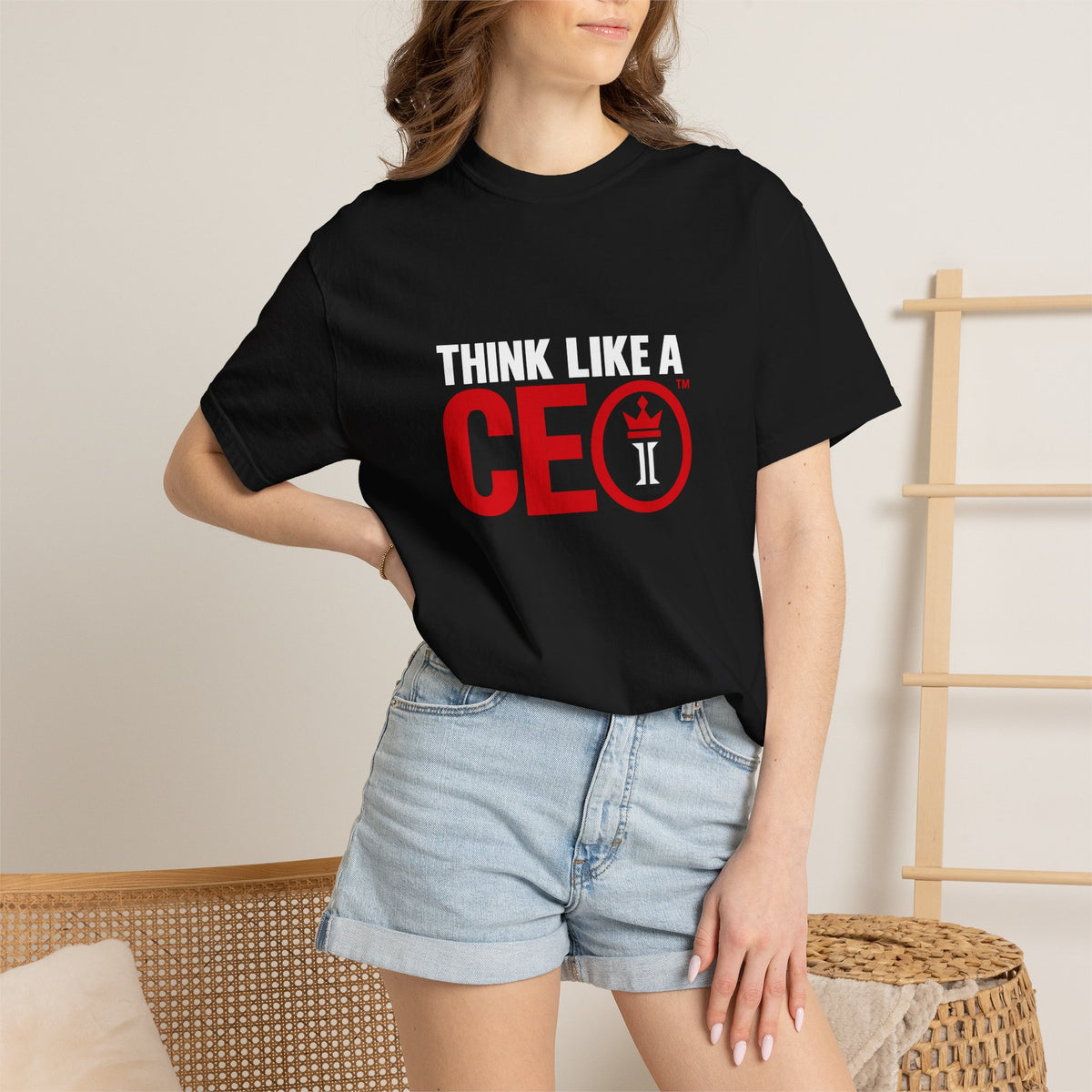 Think Like a CEO™ Premium  Garment-Dyed T-Shirt-Black