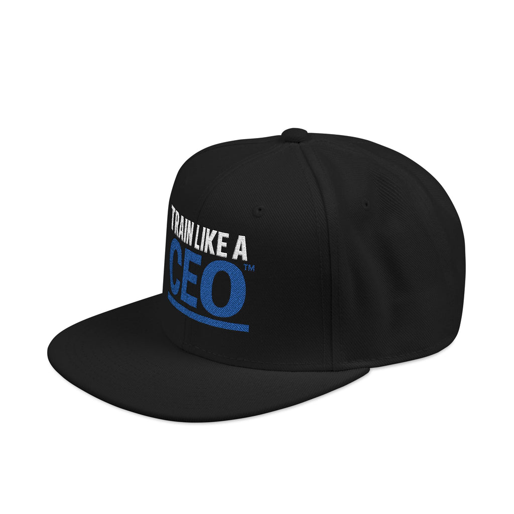 Train Like A CEO™ Embroidered Snapback Hat-Black