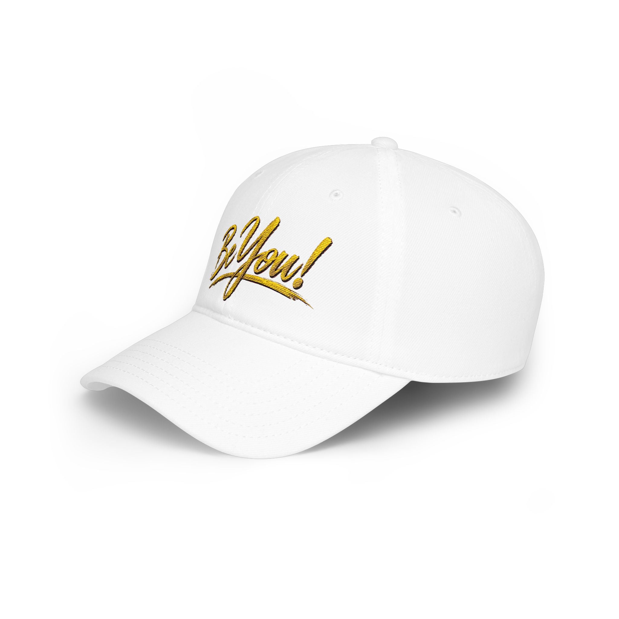 Be You™ Embroidered Low Profile Baseball Cap-White
