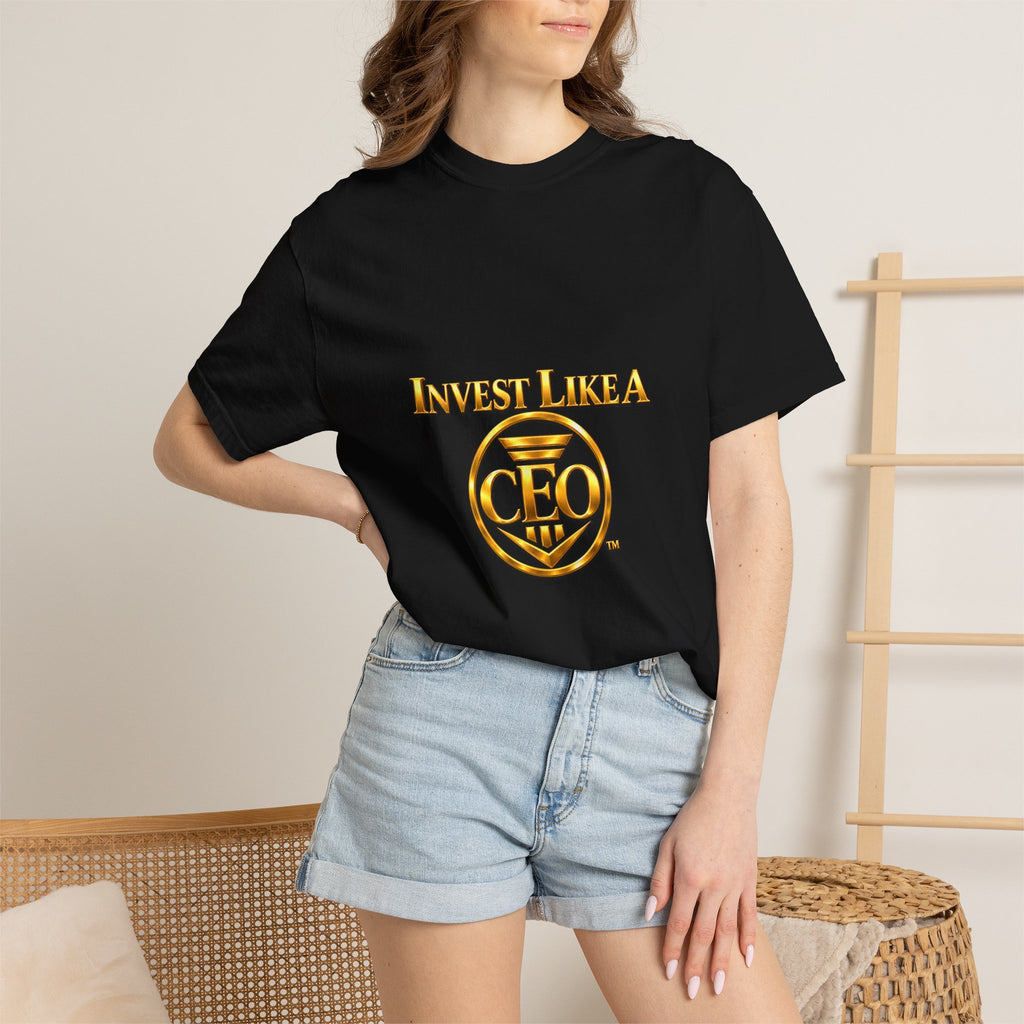 Invest Like A CEO™ Black Premium  Garment-Dyed T-Shirt
