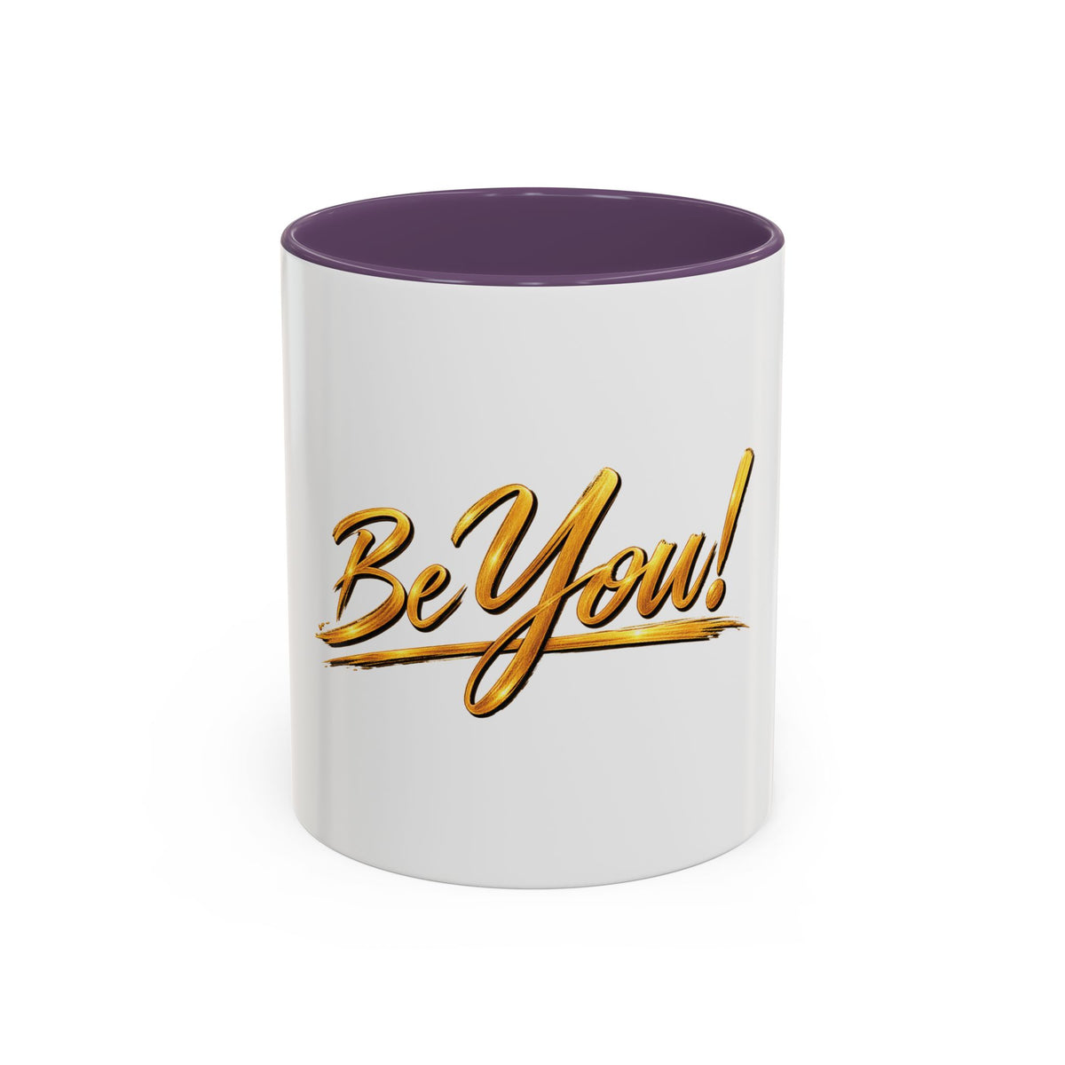 Be You!™ Accent Coffee Mug – Motivational Ceramic Mug (11, 15oz)